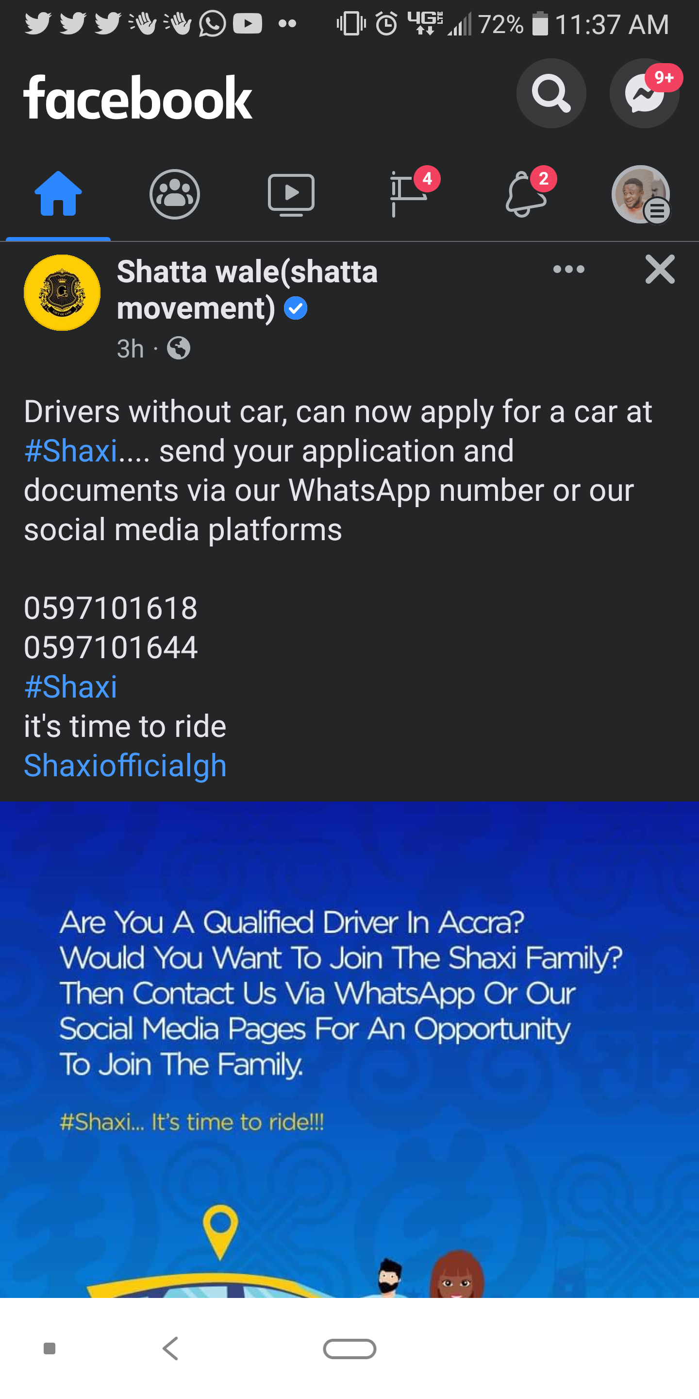 Shatta Wale's Shaxi Offers Jobs For Drivers without cars 1 Screenshot 20220108 113741