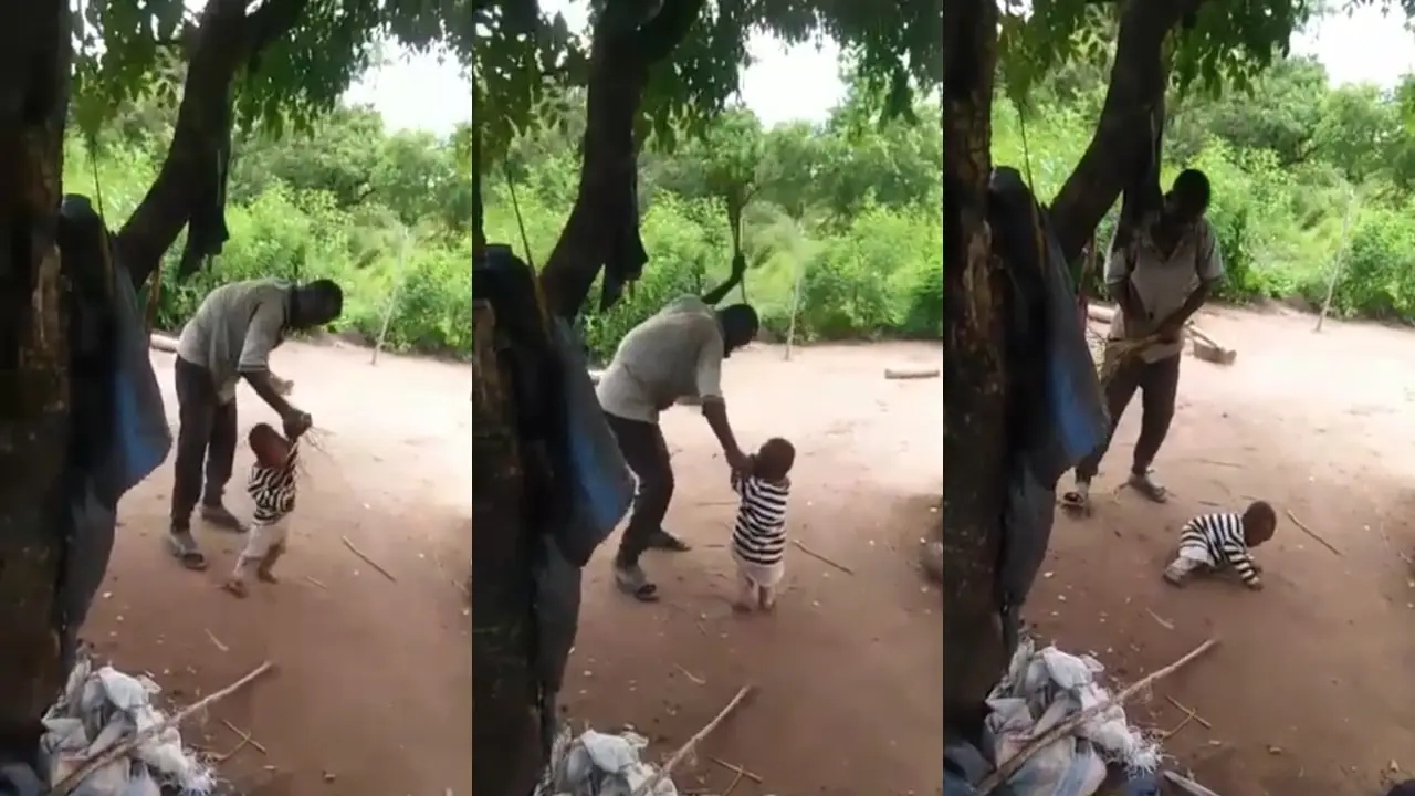 Father abuse his child in a viral video