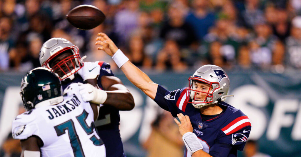 Patriots Fall to Eagles in Heartbreaking Season Opener 1 patriots mac jones eagles