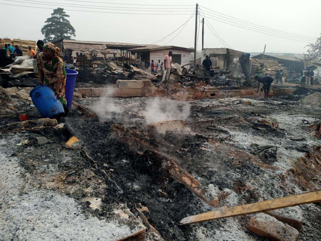 Kumasi: Fire guts portions of Kaase-Angola 1