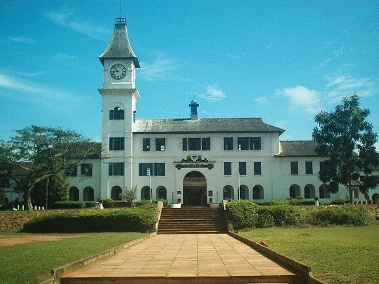 Front entrance of Achimota School in Accra, Ghana