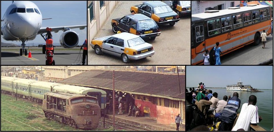 An 18-seater Benz Sprinter bus parked in Ghana representing community transport development.