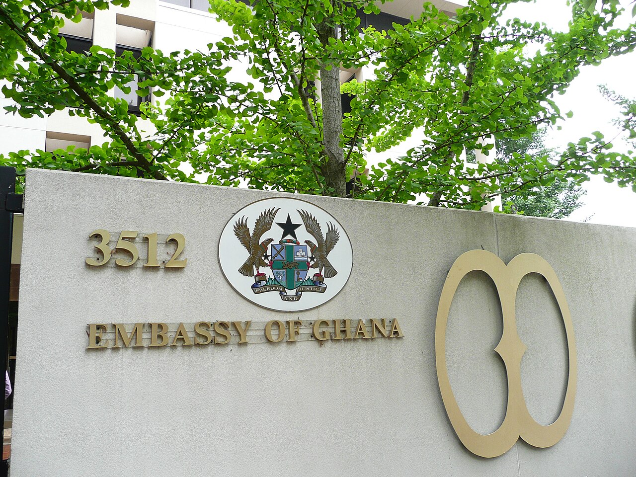 Official Ghanaian embassy building representing government services abroad