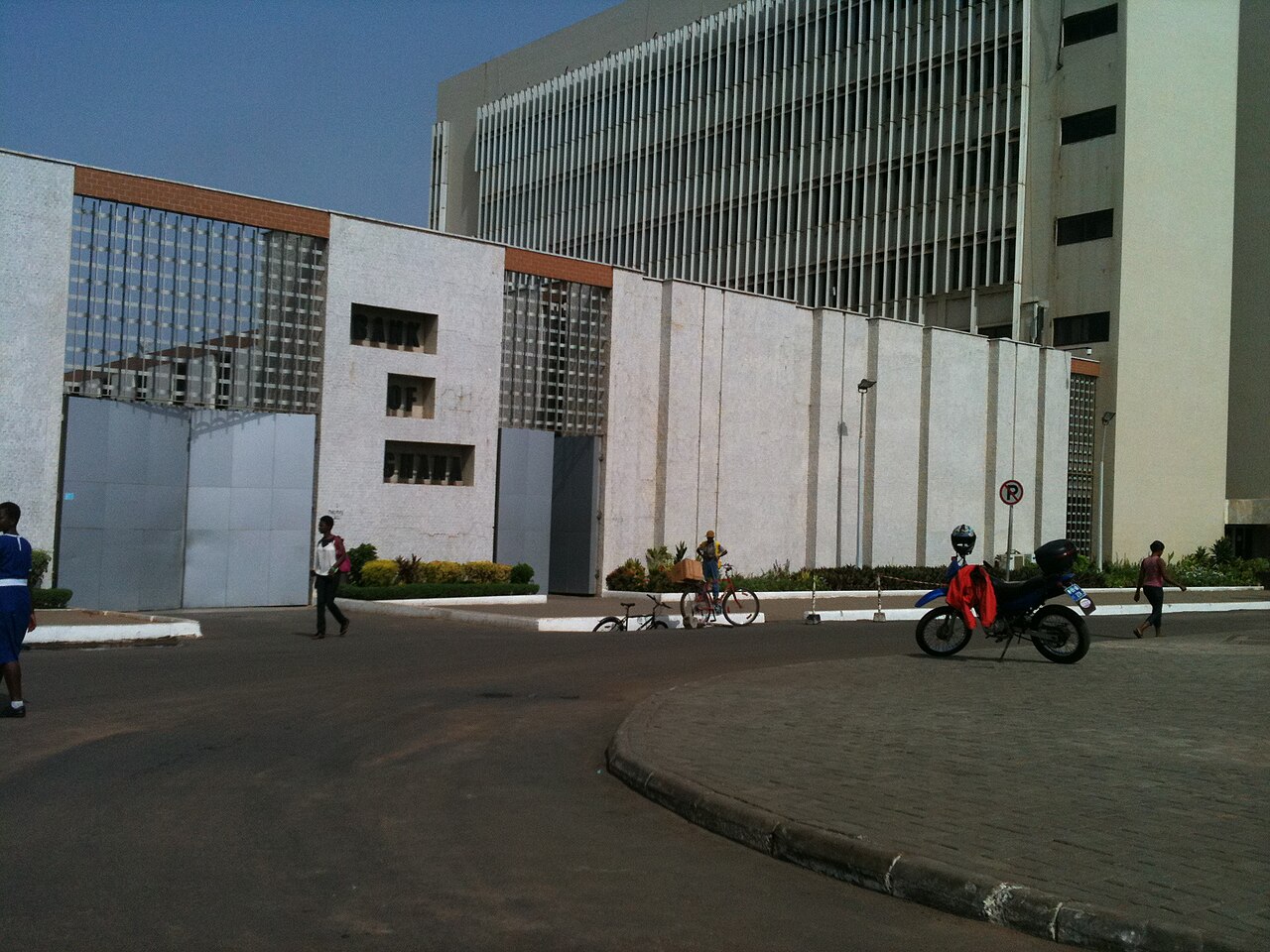 The Bank of Ghana headquarters building in Accra during a sunny day