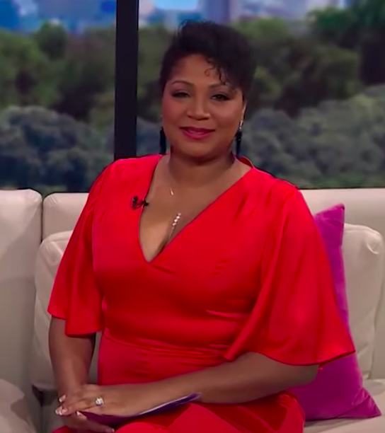 Trina Braxton photographed at a red carpet event