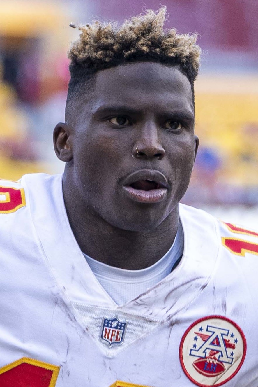 Miami Dolphins wide receiver Tyreek Hill on the sidelines